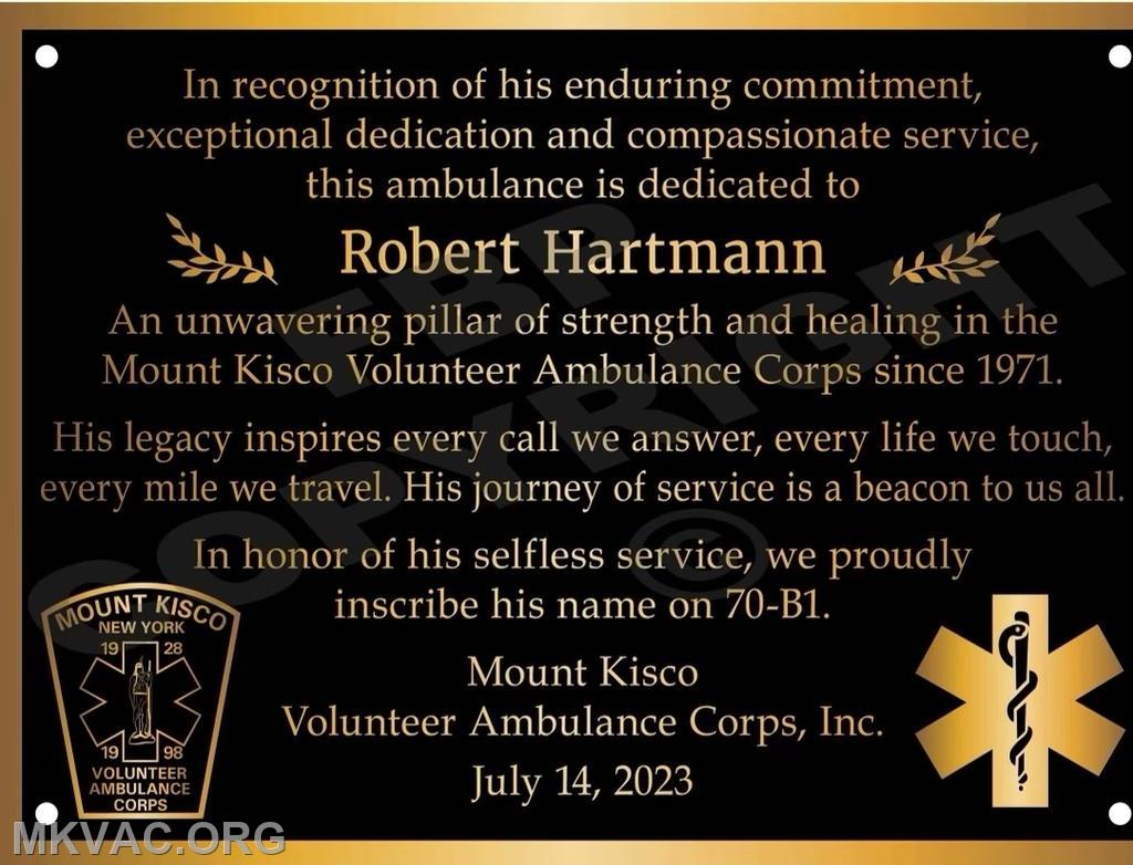 70-B1 Dedication to Robert Hartman
July 2023