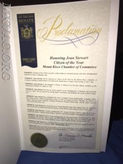 Honoring one of our members Joan Stewart for citizen of the year on 5/4/17