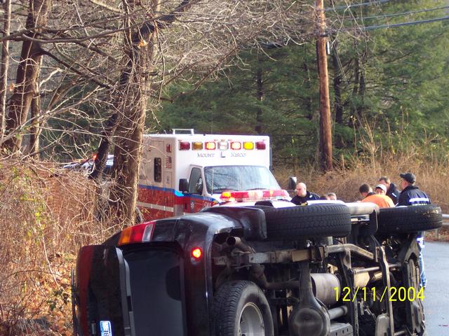 MKVAC on scene @ a rollover MVA on Croton Lake Road 